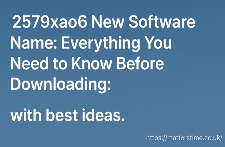 2579xao6 New Software Name: Everything You Need to Know Before Downloading